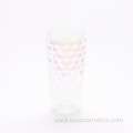 500ml new design rivet shape rhomboid pattern style water bottle reusable plastic cup